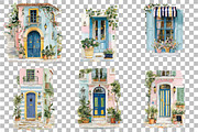 Mediterranean Window Door Clipart, an Object Illustration by DreamCafeArt (Thumbnail 6 of 7)