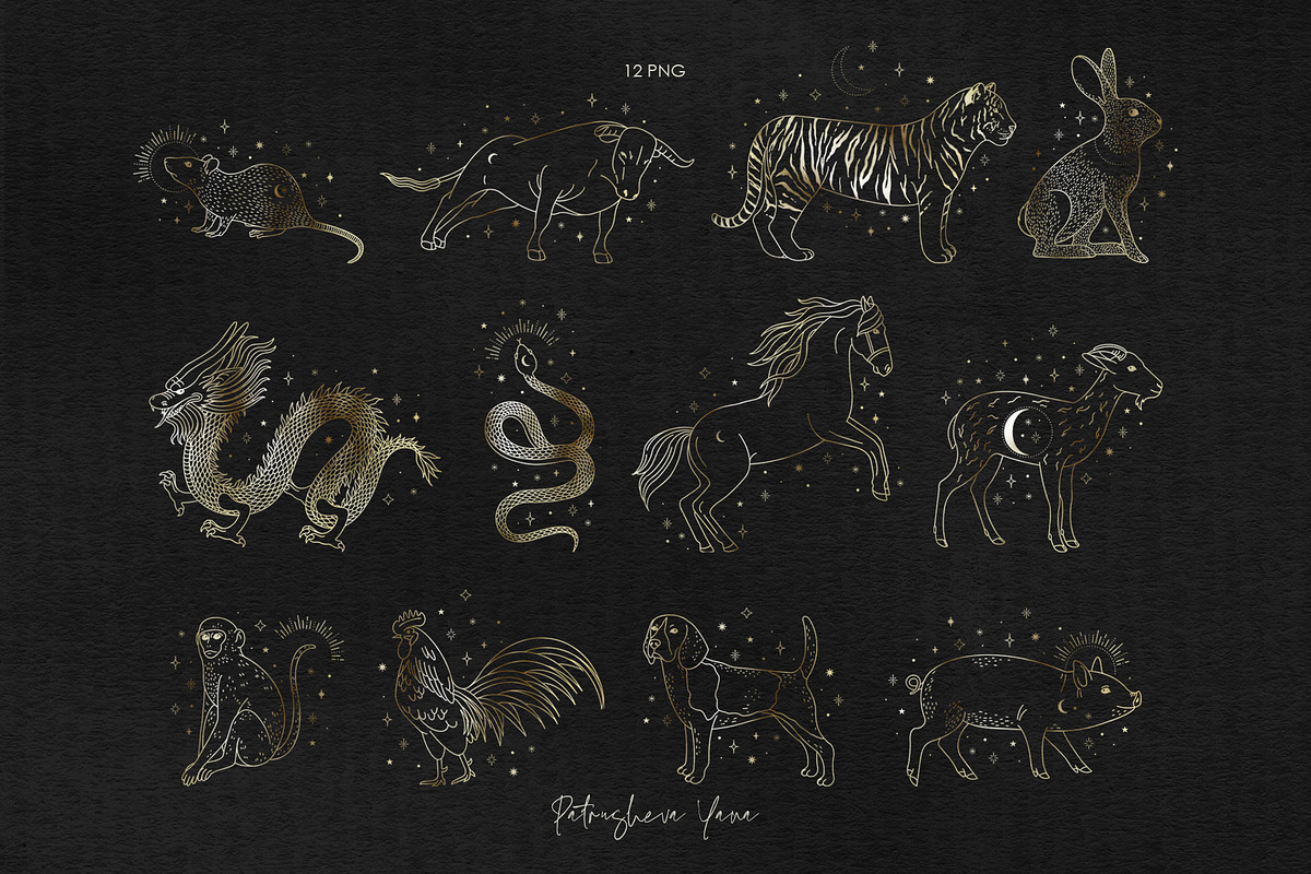 Zodiac Collection, an Animal Illustration by PatrushevaYana (Photo 16 of 21)