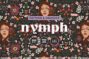 Art Nouveau Botanical Flower Pattern, a Pattern Graphic by likorbut (Thumbnail 1 of 12)