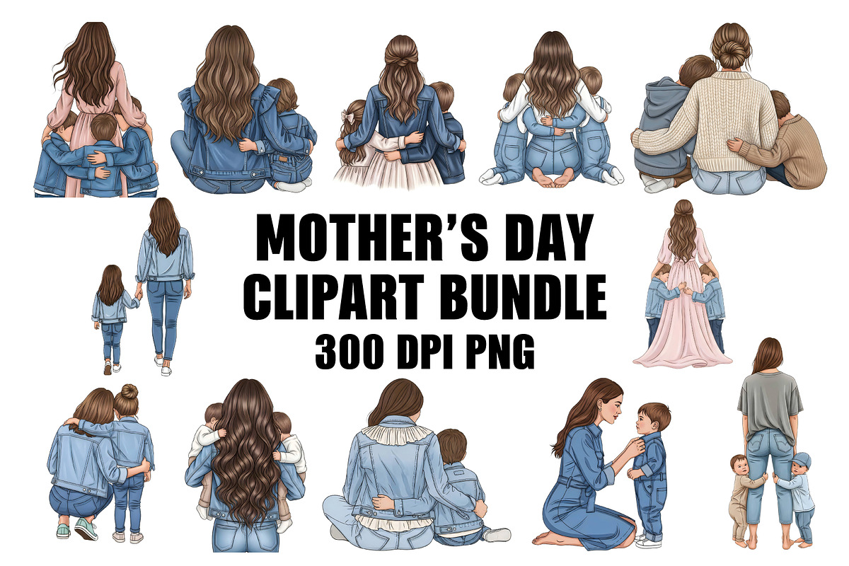 Mother’s Day Clipart Bundle, an Illustration by T-shirt Pond (Photo 1 of 7)