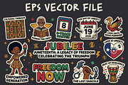 Juneteenth 2026 Freedom Sticker Set, an Object Graphic by NH graphic (Thumbnail 1 of 3)