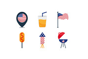 4th of July Illustrations Set, an Object Illustration by studiogstock (Thumbnail 3 of 4)