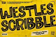 Westles Scribble Hand Drawn Font, a Handwritten Font by Ronny Studio (Thumbnail 1 of 9)