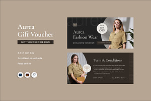 Aurea - Gift Voucher, a Print Template by Fannan Studio