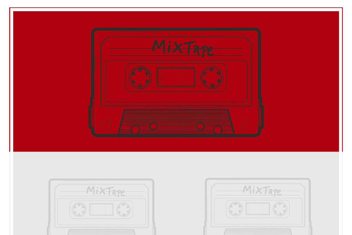 Retro Mix Tape Vector Art, an Object Illustration by CarWrap design (Photo 2 of 3)