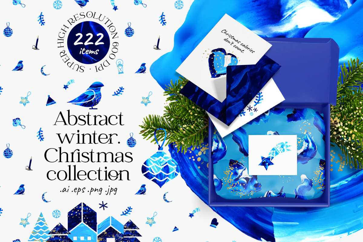 Abstract acrylic. Winter collection, an Object Graphic by Julie&Taily (Photo 2 of 30)