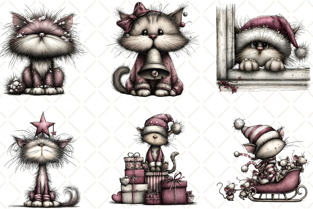 Quirky Christmas Cat, an Illustration by Black Bird Studio (Photo 3 of 6)