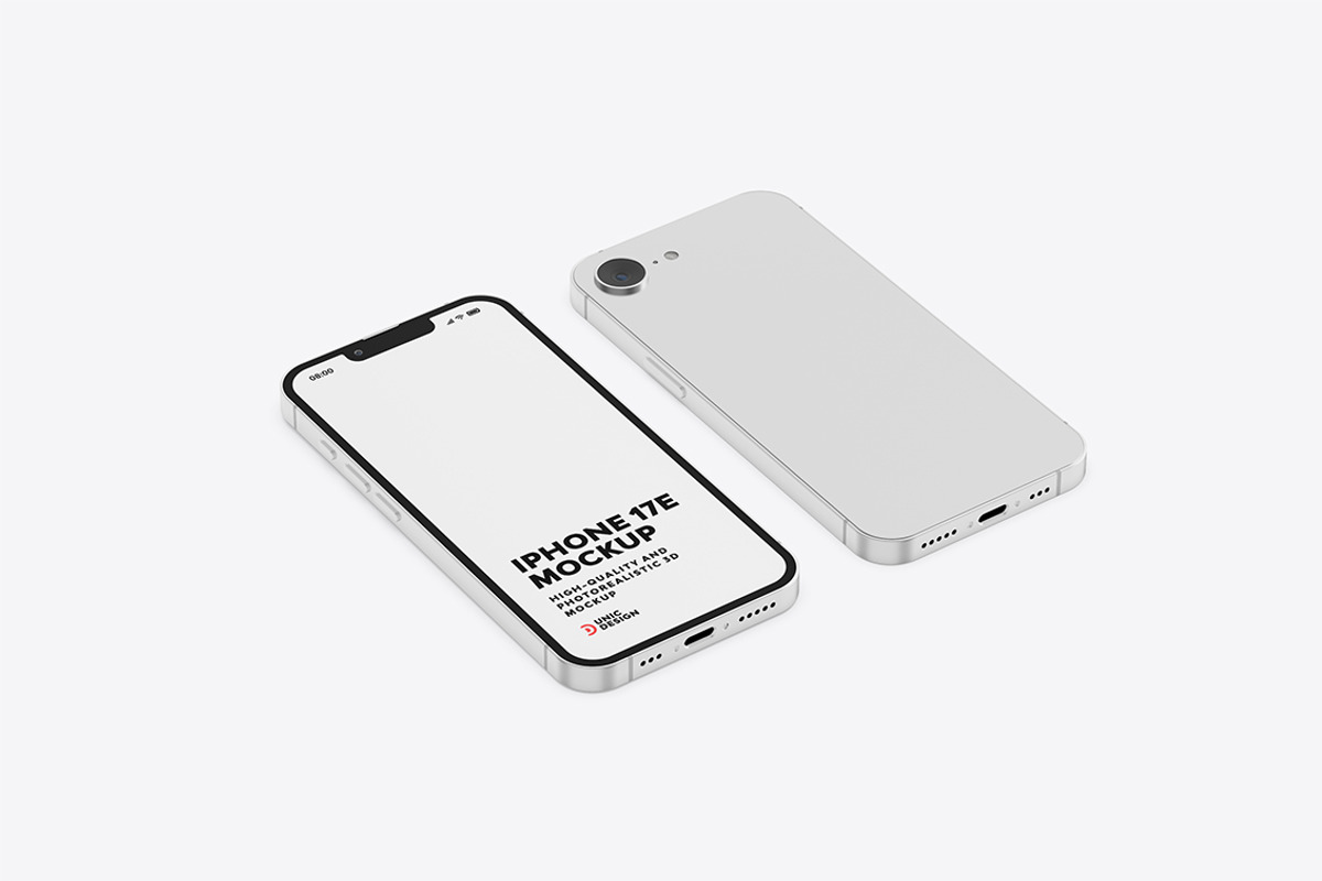 iPhone 17e Mockup, an iPhone Mockup by UnicDesign (Photo 9 of 9)