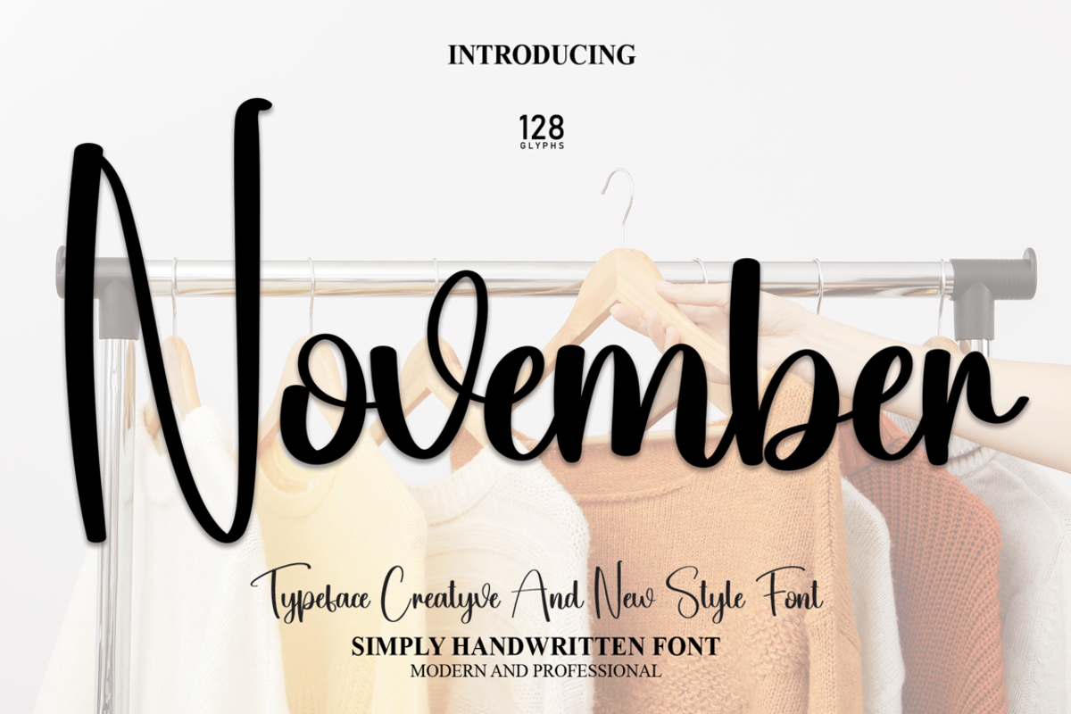 November, a Script Font by Scratchones (Photo 1 of 6)