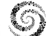 50 Elegant Floral Leaf Spiral Frame, a Decorative Illustration by Amazin_art (Thumbnail 10 of 39)