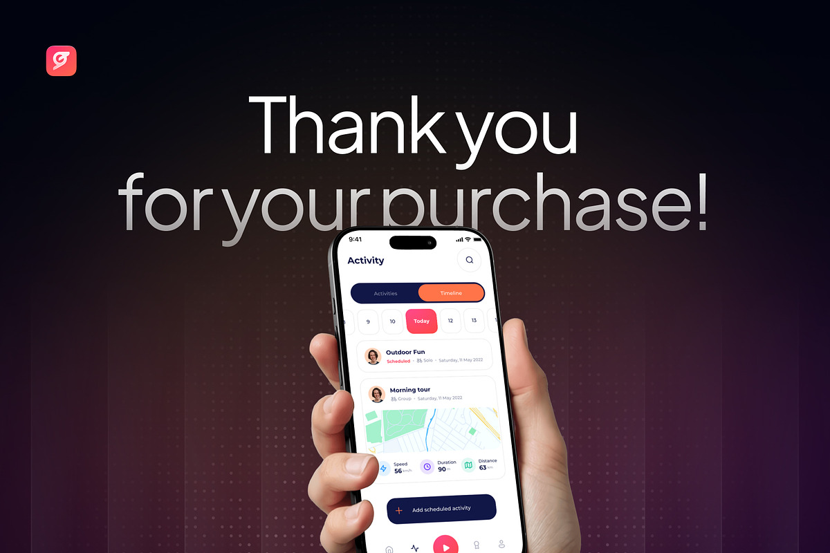 Gowez - Cycling Tracker App UI Kit, an UI Kit Template by Rafiq | YDN (Photo 6 of 6)