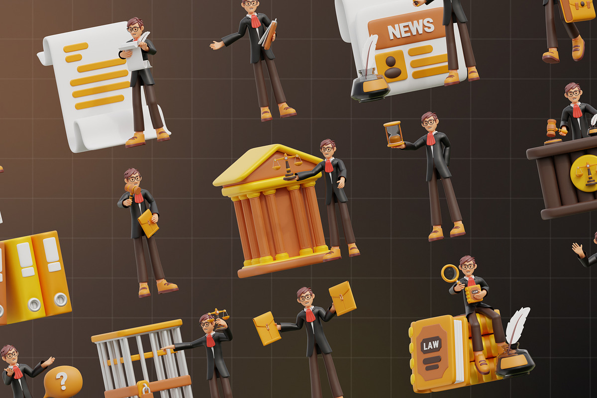 Lawyer Male 3D Illustration Pack, a Characters & Person 3D Model by Tempcraft (Photo 5 of 5)