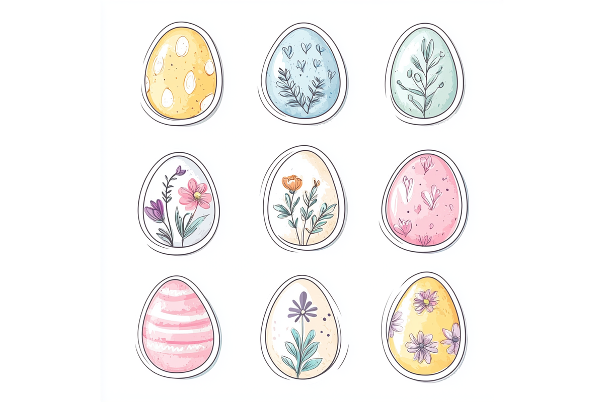 Prompt Pastel Color Easter Clipart, a Seasonal Illustration by Creative design (Photo 5 of 7)