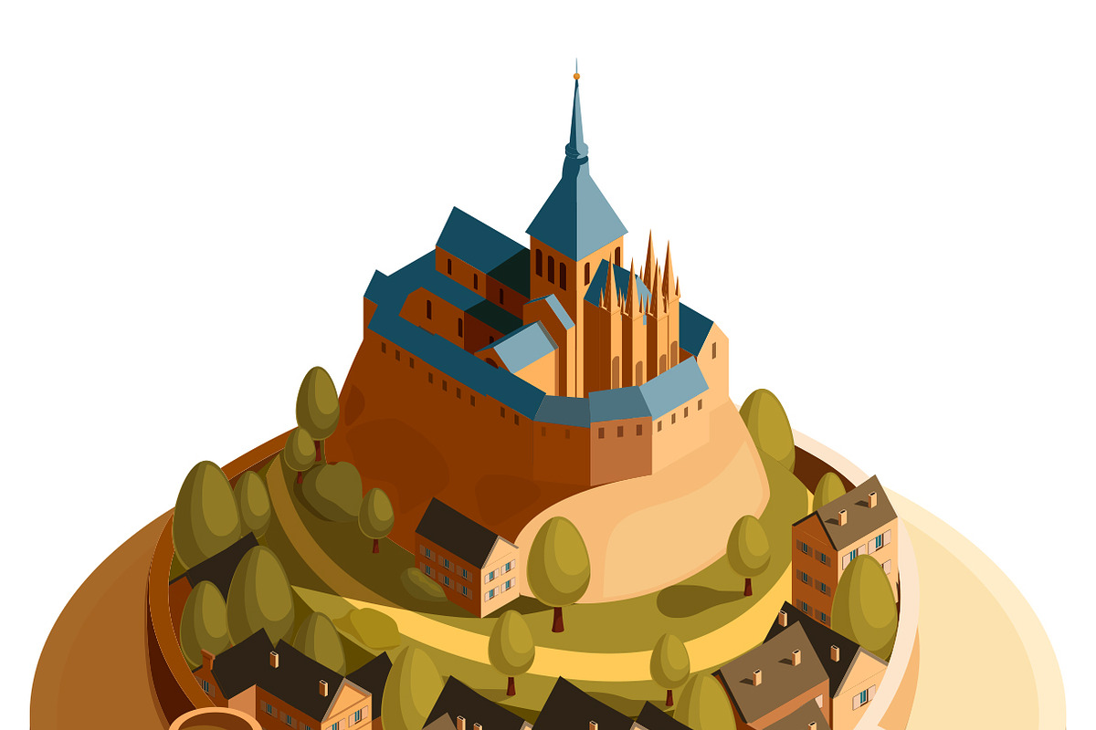 Isometric set of French landmarks, an Illustration by Mikita.Kavalenkau (Photo 4 of 6)