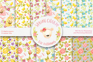 Spring Charm Floral Watercolors