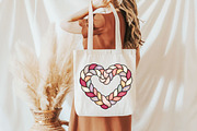 Loved Heart Faux Yarn Valentine PNG, an Illustration by Designking (Thumbnail 3 of 6)