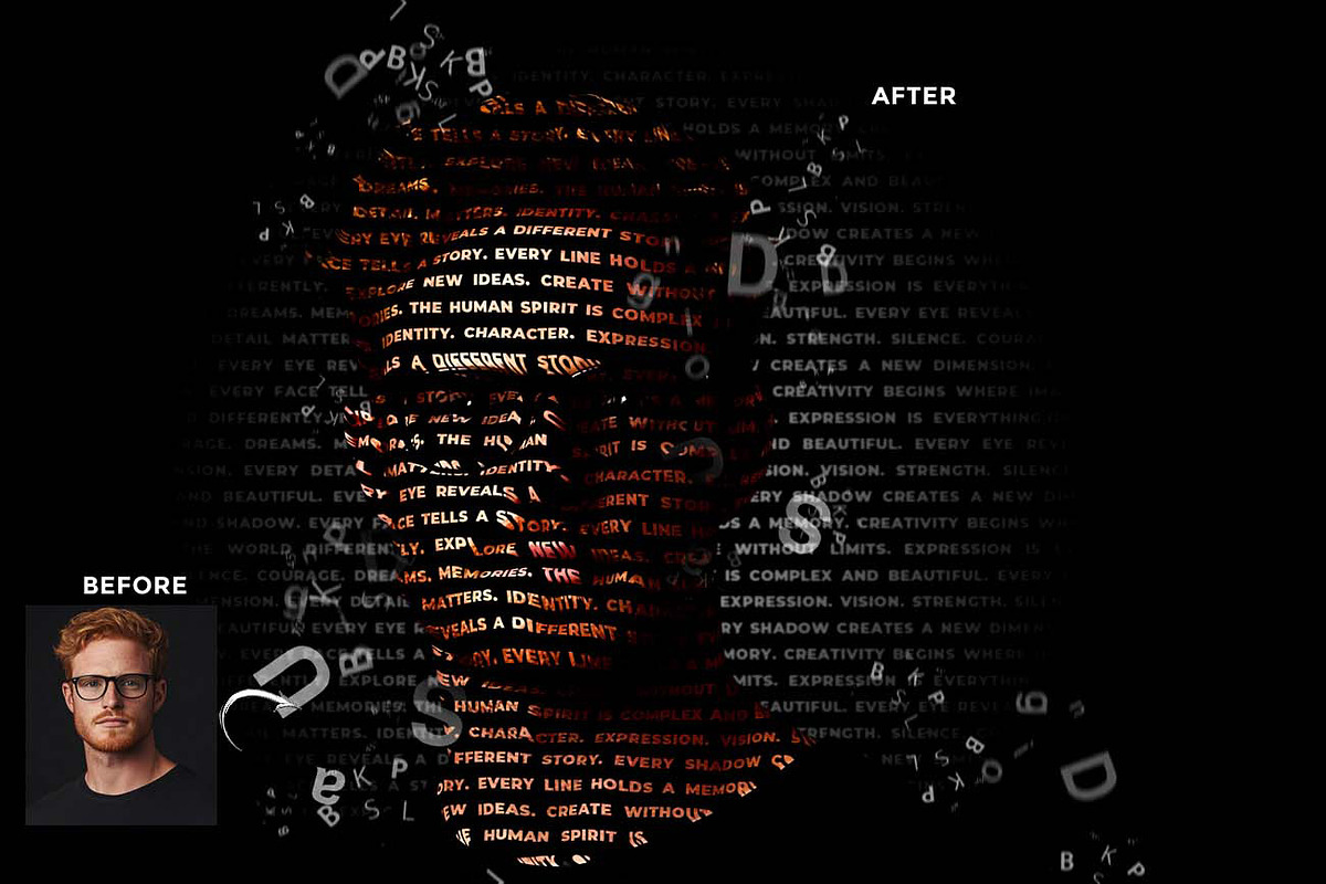 TYPOGRAPHY DISPERSION FX, an Action Add-On by Studio Retouch (Photo 5 of 10)