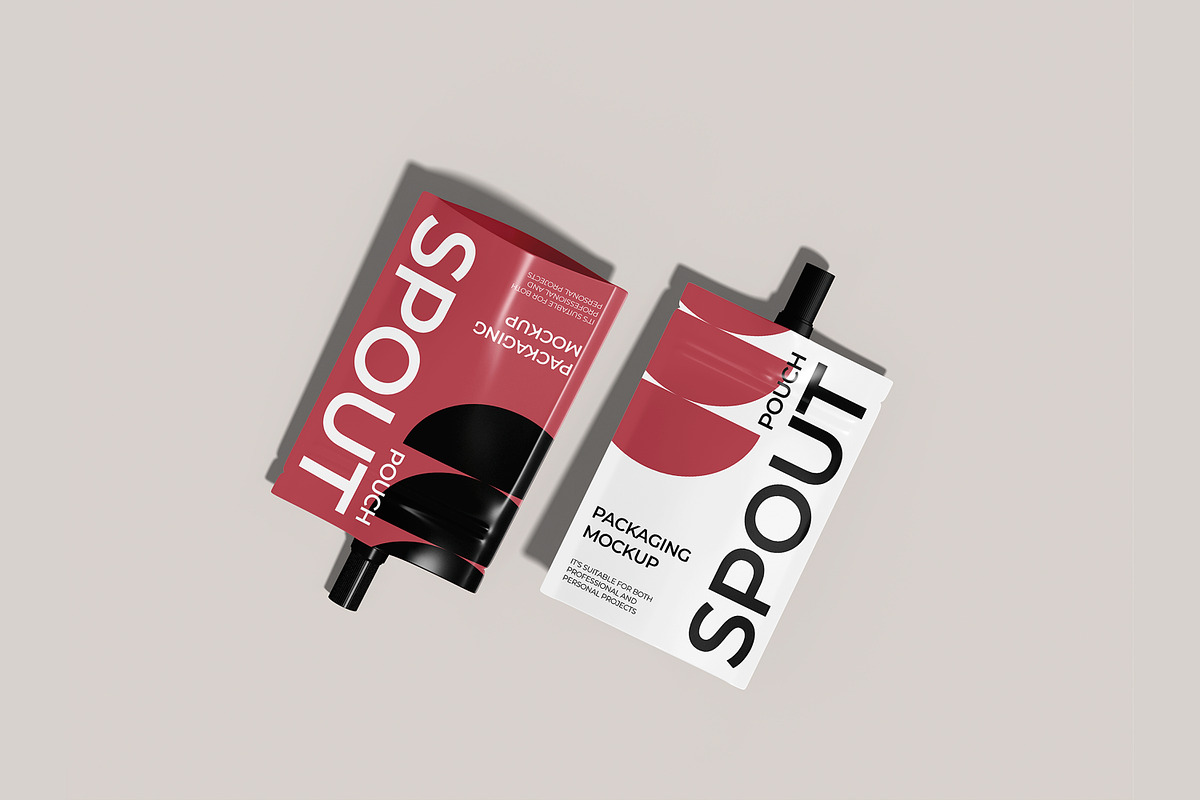 Spout Pouch Mockup, a Packaging Mockup by Permadi Creative