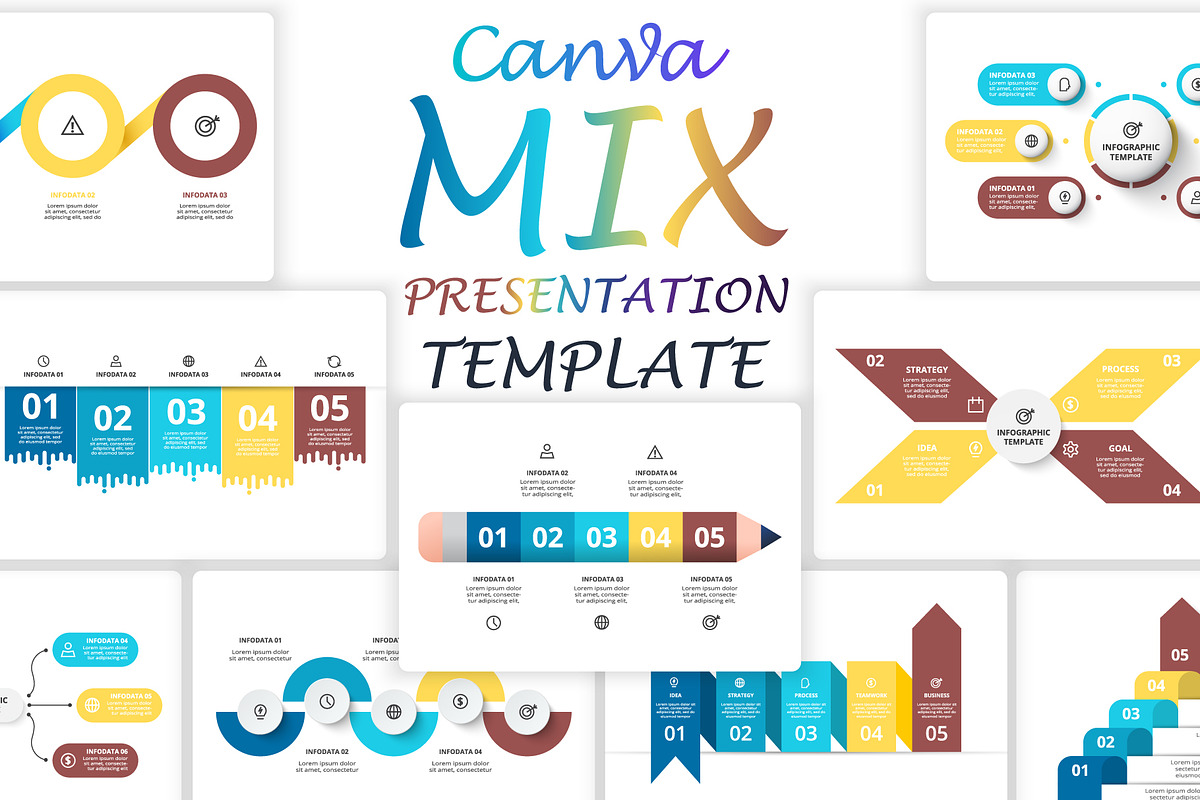 Mega Set Canva Presentation Template, a Presentation Template by Infographics project (Photo 15 of 30)