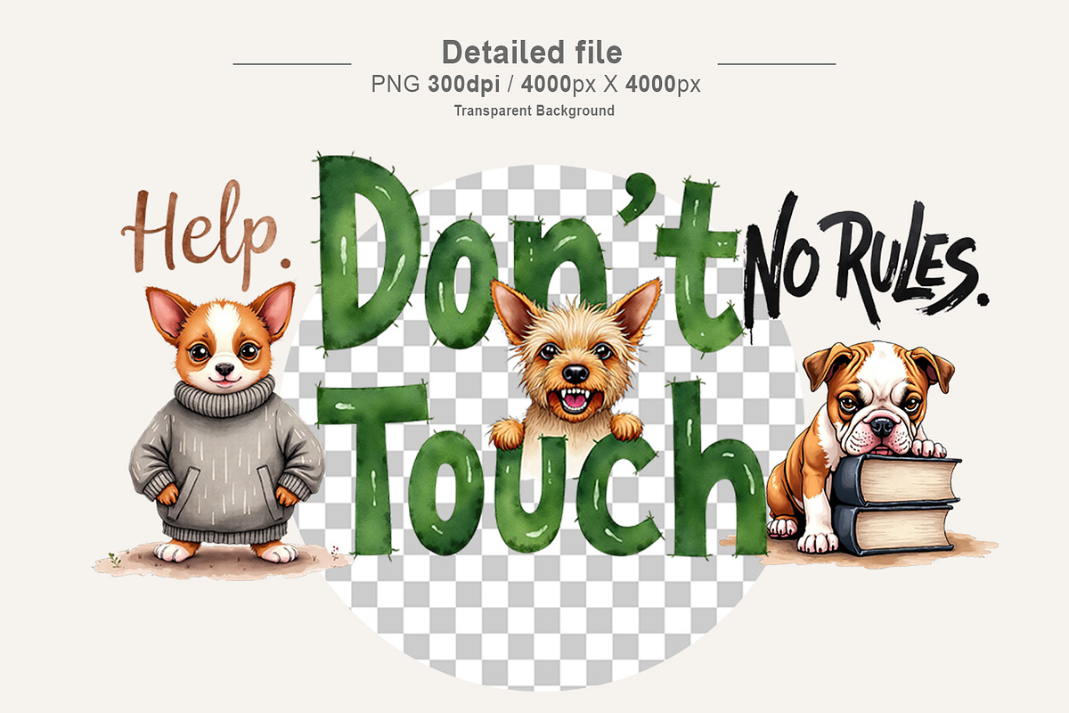 Funny Dog Sublimation PNG, an Illustration by Artnoy (Photo 3 of 8)