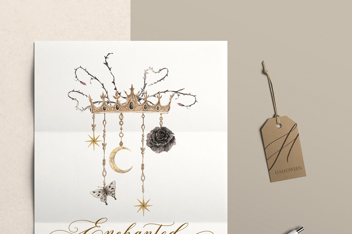 Watercolor Clipart - Haunted Rose, a Decorative Illustration by Beigetime (Photo 7 of 12)