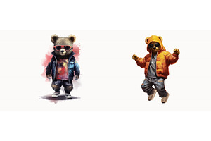 Cool And Trendy Bears: Stylized