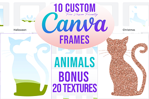 100 Custom Canva Frames & Bonus