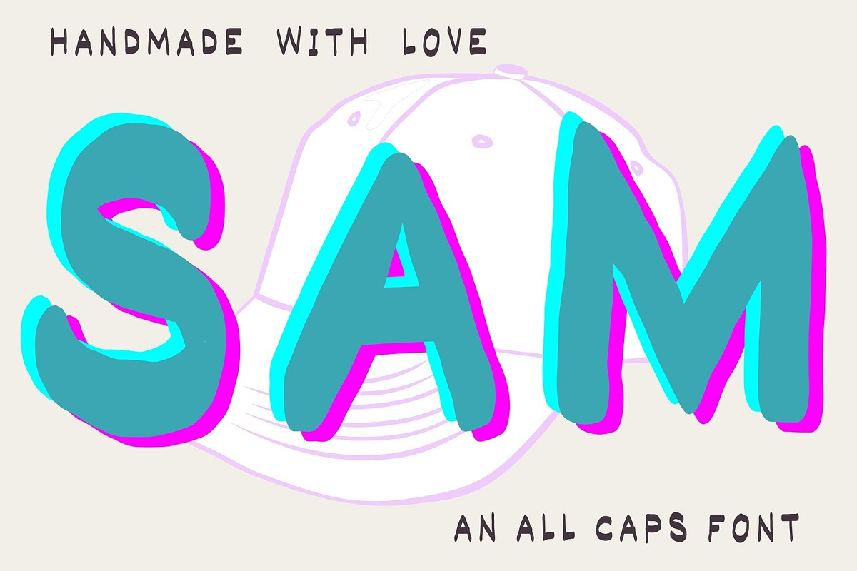 Sam All Caps Handwriting Font, a Sans Serif Font by Eryn Rose Design (Photo 9 of 12)
