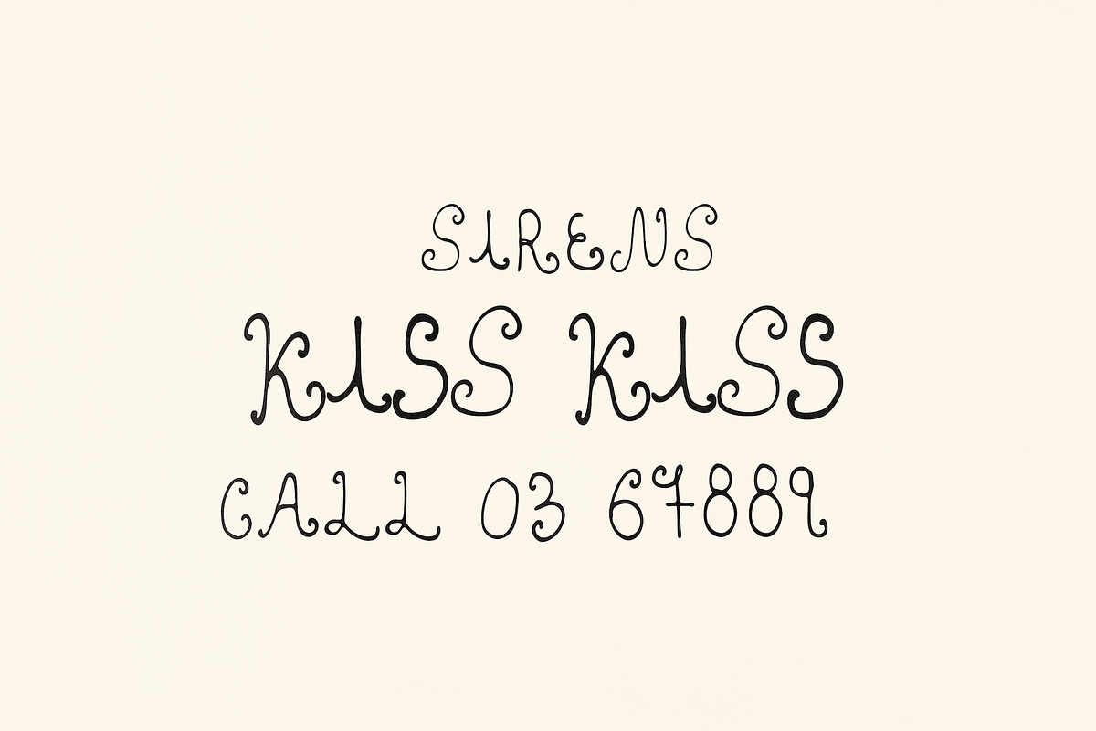 La Siren Hand Drawn Display Font, a Handwritten Font by Madeline ODonoghue Design (Photo 5 of 7)
