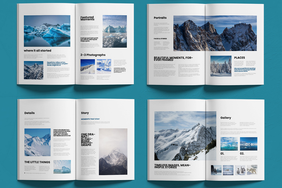 Minimal Photo Book Template Design