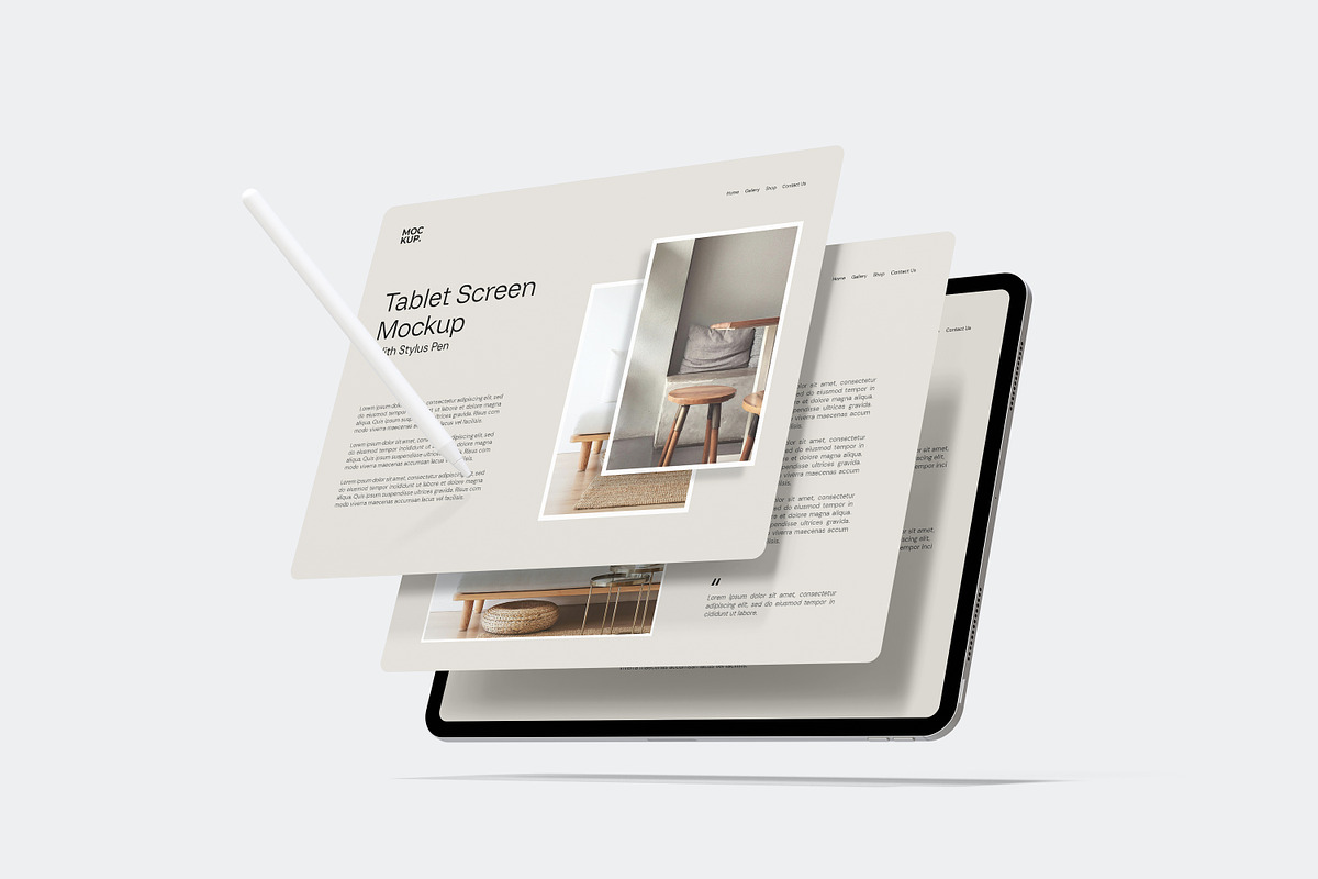 Landscape Tablet Screen Mockup, an iPad Mockup by Rizky Audymas (Photo 6 of 9)