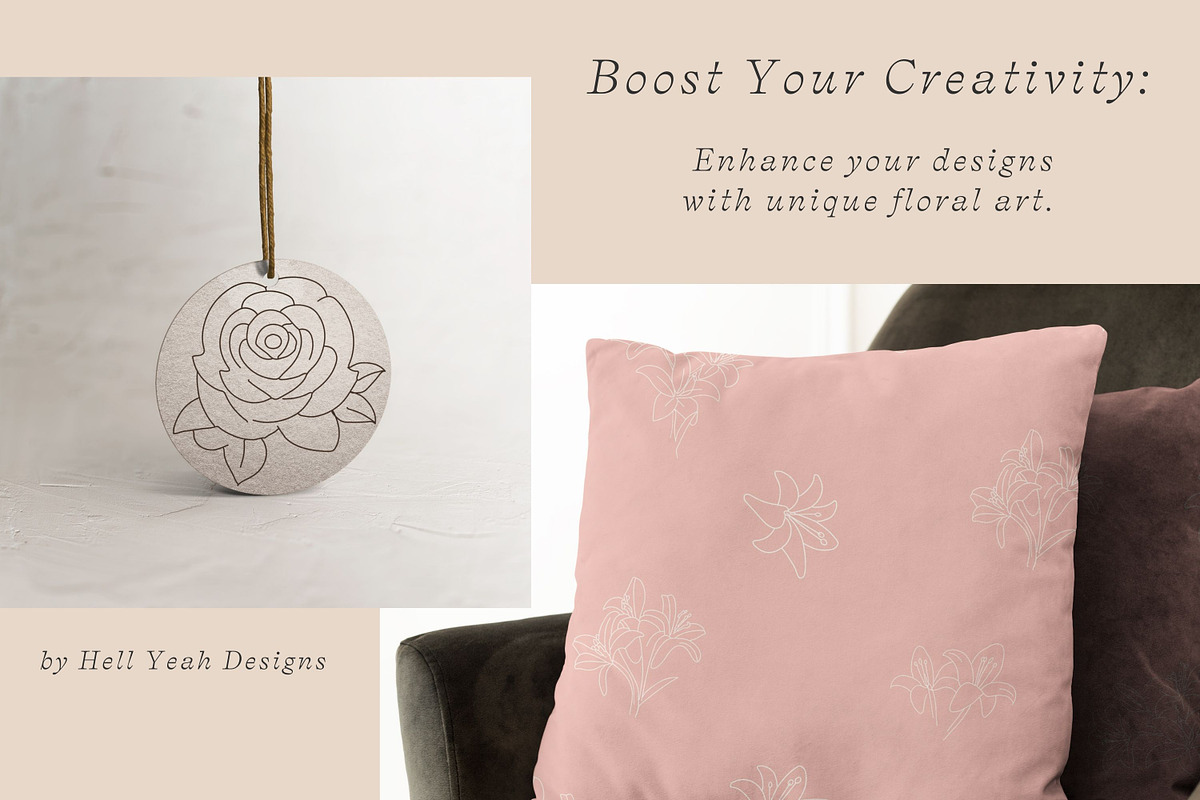 Monoline Flowers Bundle, an Object Graphic by Hell Yeah Designs (Photo 12 of 12)