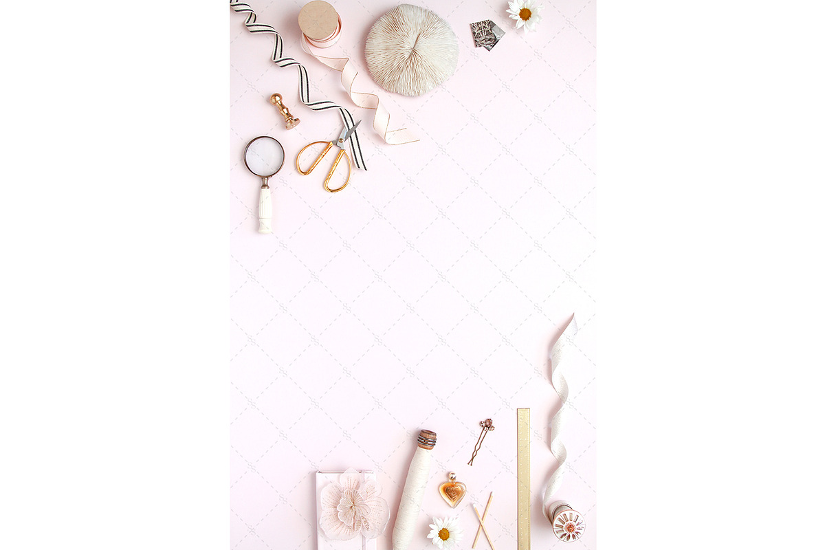 Pink Luxury Stationary Stock Photo, a Print Template by StockSugar