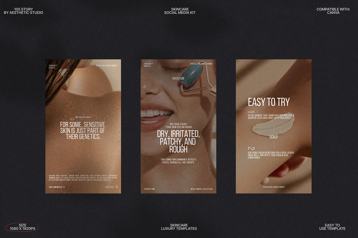 Skincare Story Canva Bundle Set preview 5