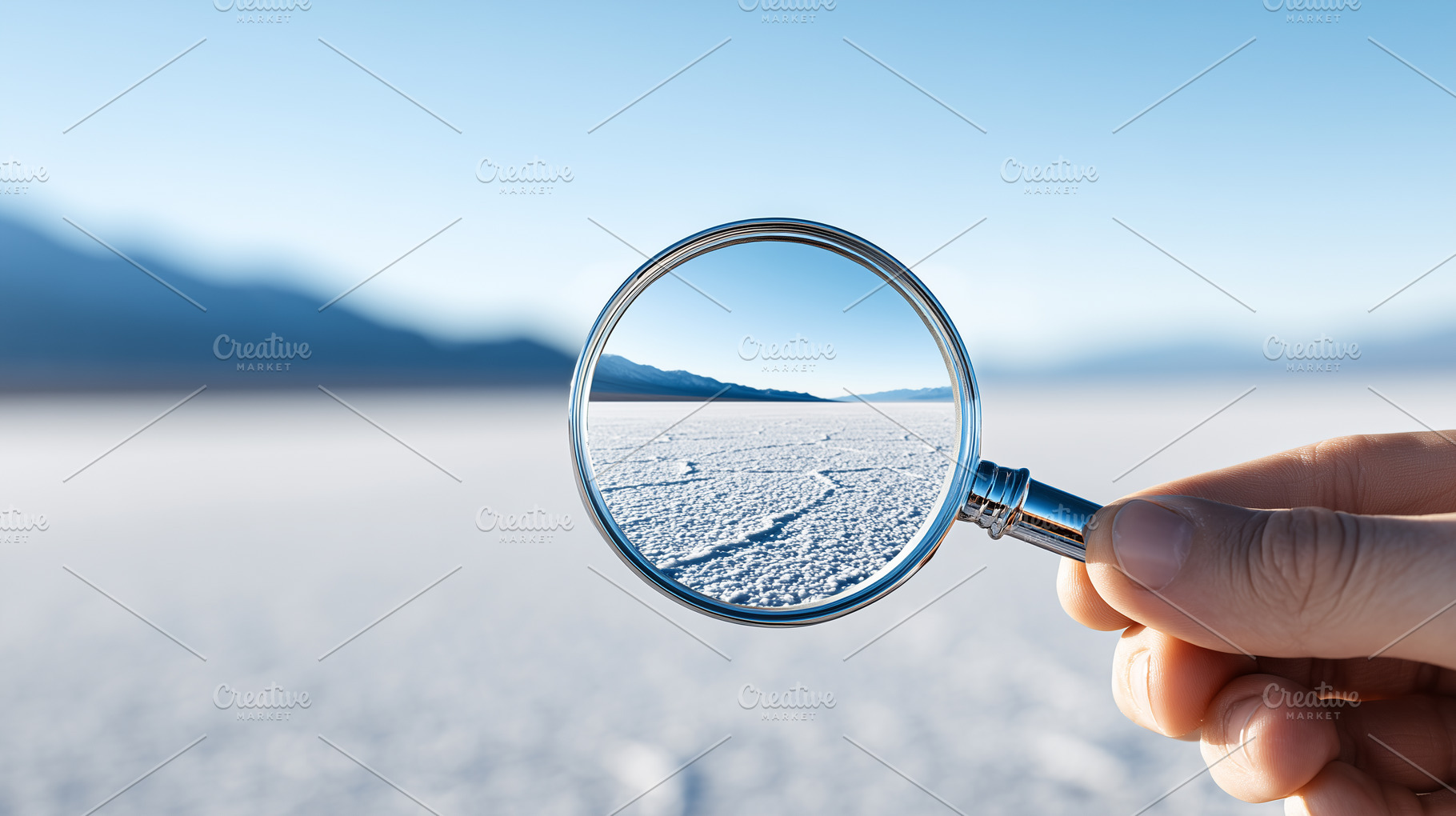 Hand holding magnifying glass focuse, a Nature Photo by MistyDay