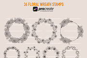 Procreate floral wreath stamp brush, a Brush Add-On by PDknyStudio (Thumbnail 2 of 4)