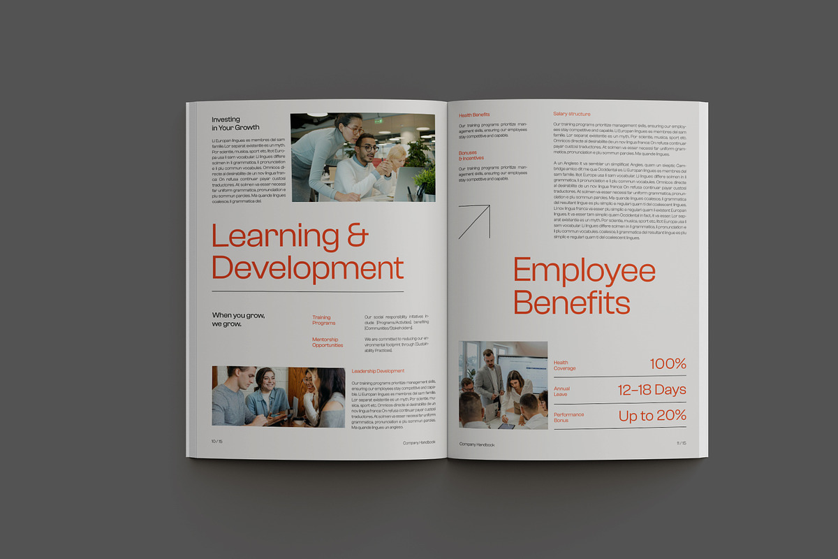 Employee Onboarding Handbook, a Brochure Template by Neermana (Photo 5 of 11)