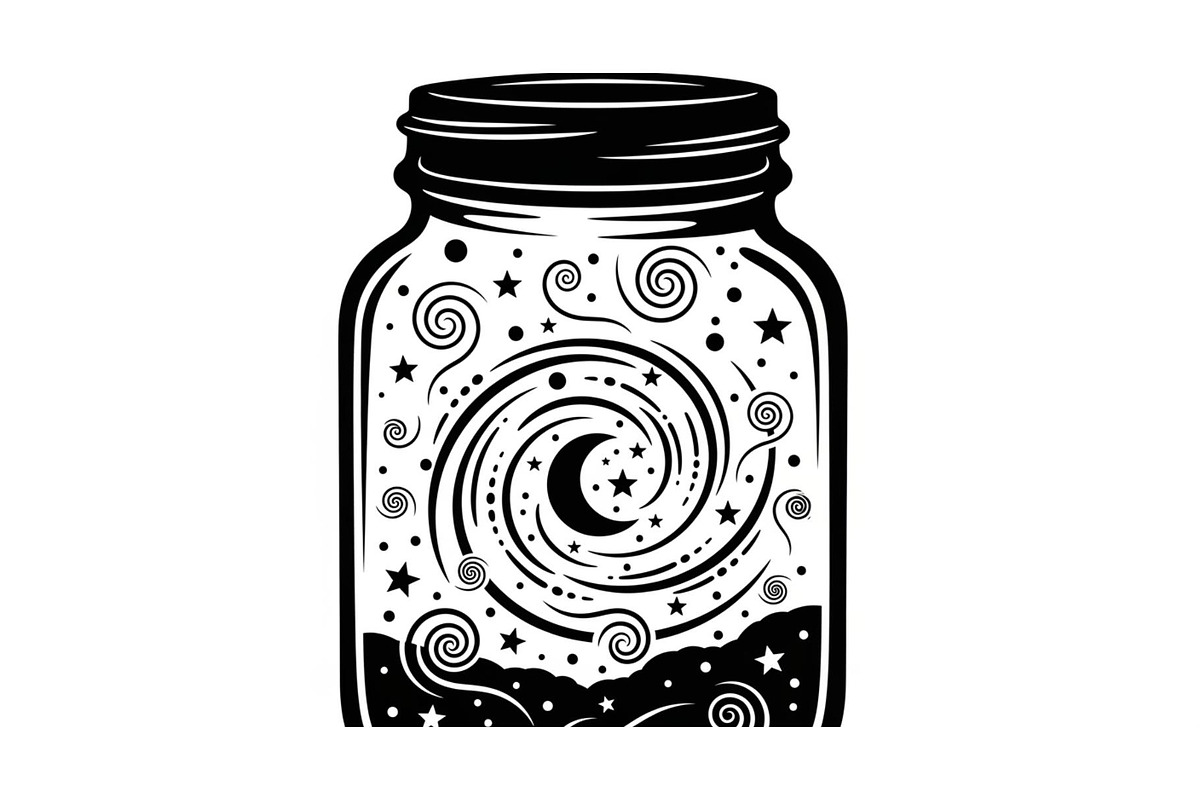 Cosmic Galaxy Jar Design Bundle, an Illustration by Creativeshirt (Photo 7 of 31)