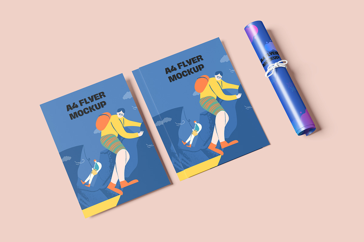 A4 FLYER MOCKUP, a Print Template by safrizalstudio (Photo 7 of 7)