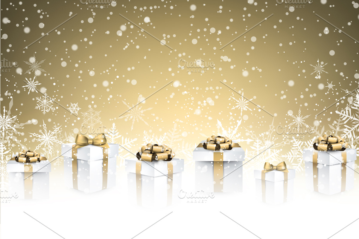 Big golden Christmas & New Year set, a Decorative Illustration by Vjom (Photo 13 of 30)
