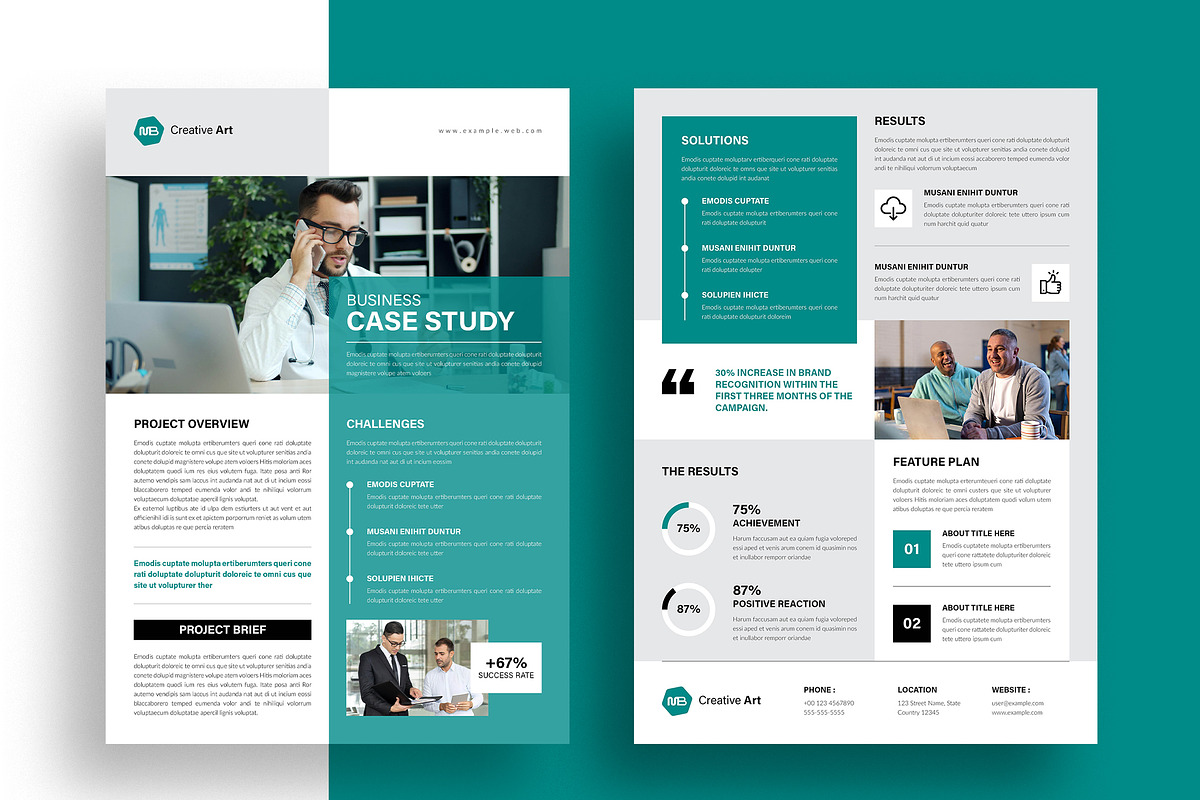 Business Case Study Flyer Template, a Flyer Template by NorthPeak (Photo 2 of 6)