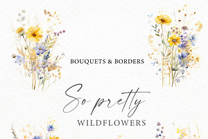 Watercolor Wildflowers Bundle