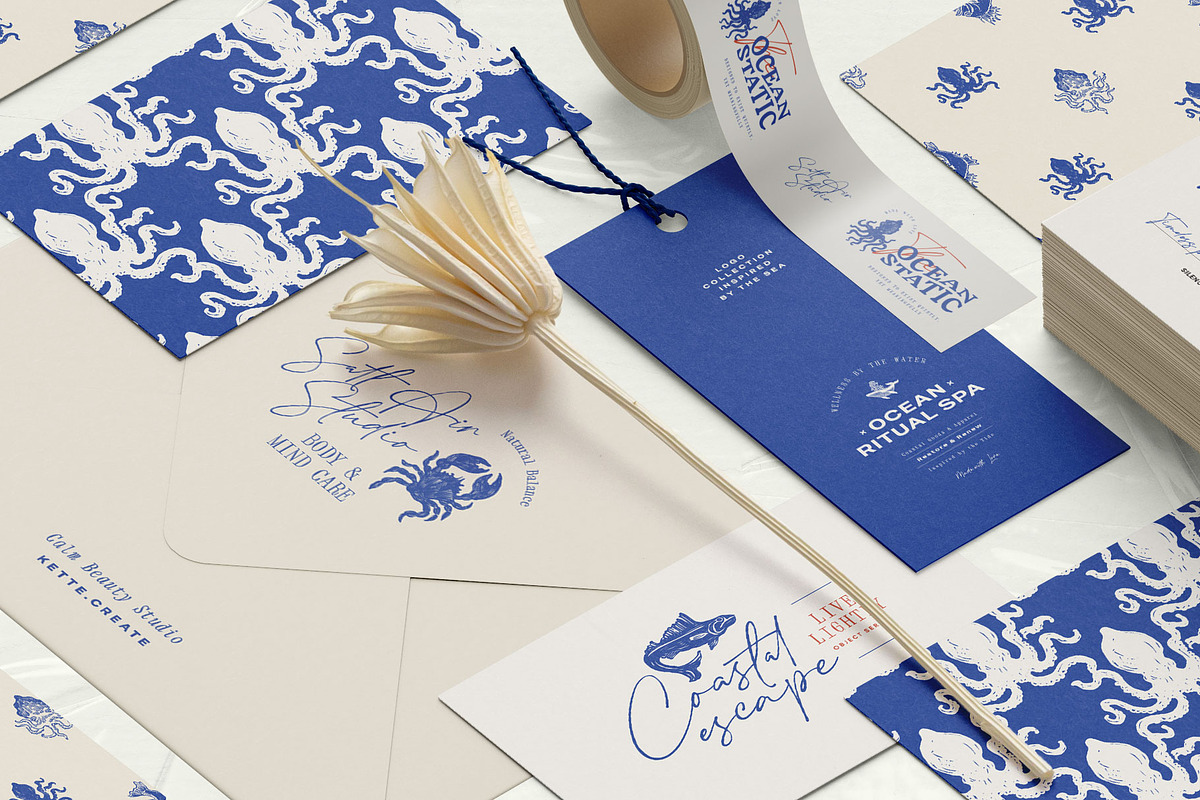 Ocean | Logo & Illustration Kit P2, a Branding & Logo Template by KetteCreate (Photo 3 of 22)
