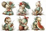 Whimsical Summer chick Clipart, an Illustration by Designworld (Thumbnail 4 of 8)