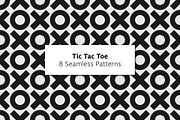 Tic Tac Toe - 8 Seamless Patterns, a Pattern Graphic by Tustan (Thumbnail 1 of 3)