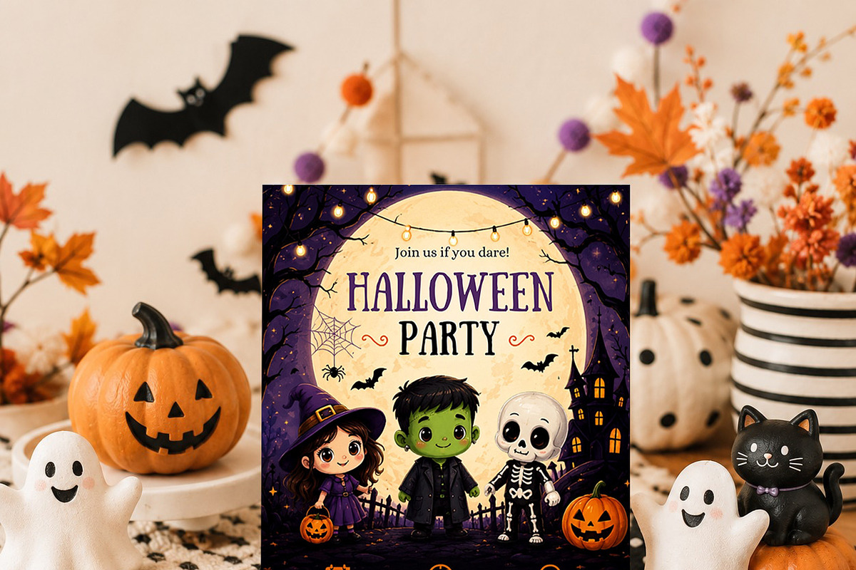 Kids Halloween Party Invitation, an Invitation Template by Arslan (Photo 4 of 5)