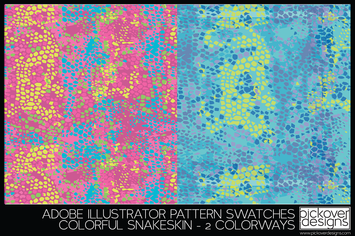 Colorful Snakeskin  Swatch, a Pattern Graphic by Pickover Designs (Photo 1 of 3)