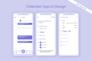 Calendar App UI Design - Eps