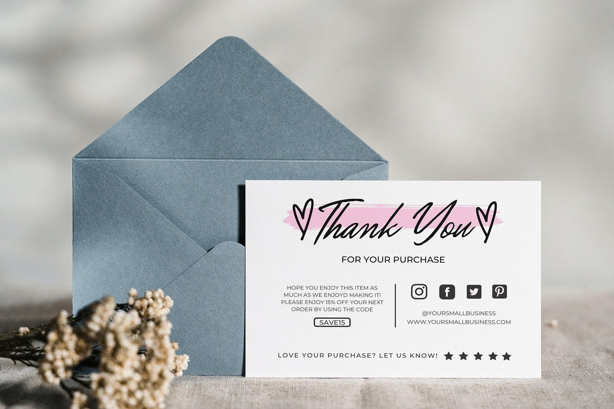 Thank You Card For Small Business, a Flyer Template by Oskar Wantopi (Photo 5 of 12)