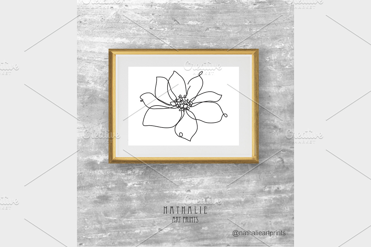 Anemone Digital Print. Line Art, a Background Graphic by Sunset&Sea Design (Photo 2 of 3)